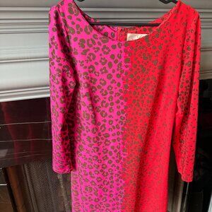 JB by Julie Brown Pink & Red Leopard Dress Size M